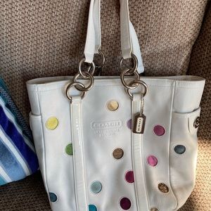 RARE Coach Polka Dot Handbag.